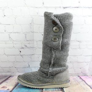 STEVE MADDEN Sweater Knit Side Button Boots 10